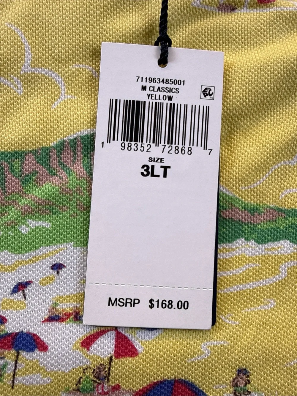 Polo by Ralph Lauren Yellow Tropical Print Polo